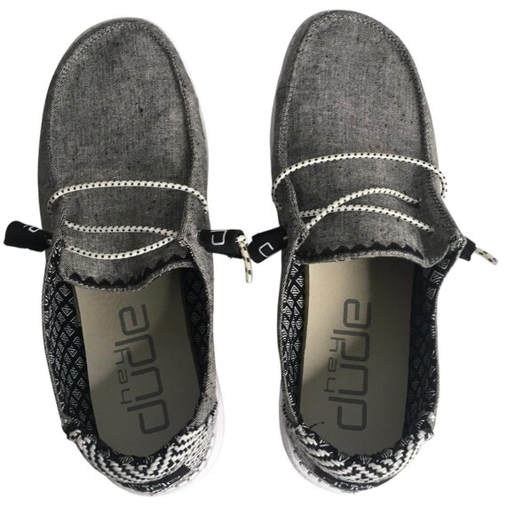 Hey Dude Wendy Shoes Womens Size 8 Gray Chambray Slip On Loafers SKU 121414203 - Picture 5 of 12